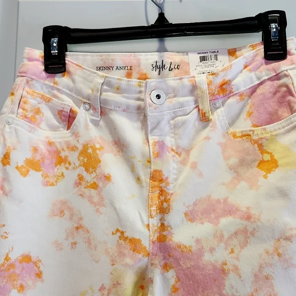 Style & Co. Jeans womes Pink camo tie dye 2 sizes - Picture 3 of 9